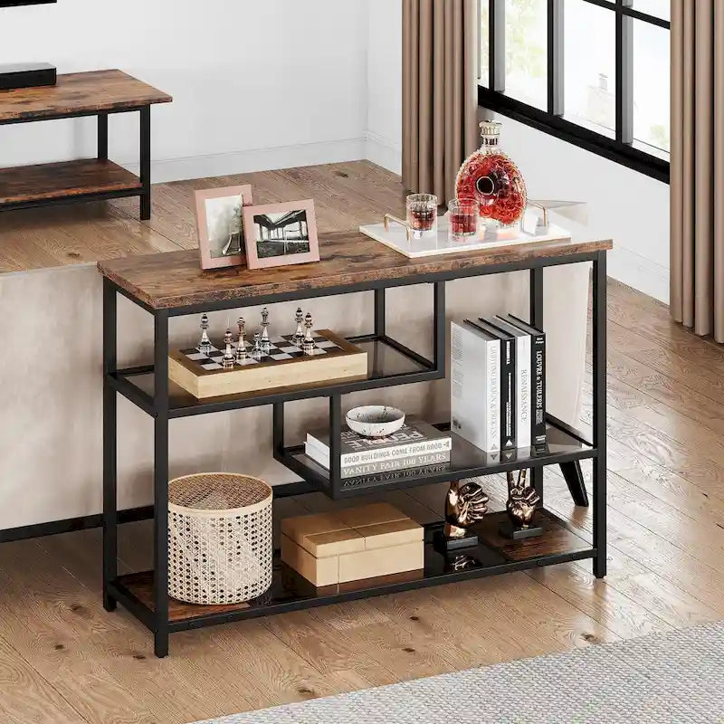 Console da 4 ripiani con scaffali contenitore