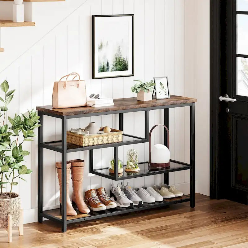 Console da 4 ripiani con scaffali contenitore