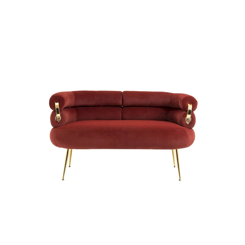 Poltrona di design in velluto con gambe in metallo