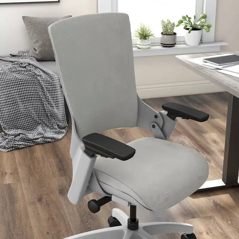Sedia da Ufficio Ergonomica Regolabile in Altezza – Tessuto Grigio
