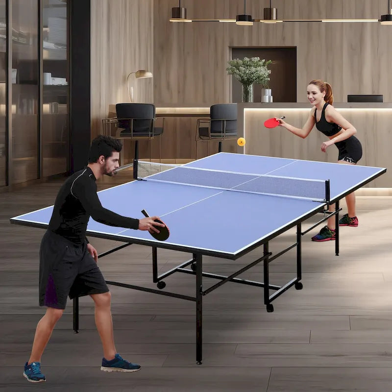 Set da ping pong pieghevole da 9 piedi con 2 racchette e 3 palline